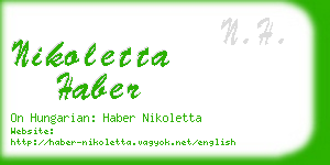 nikoletta haber business card